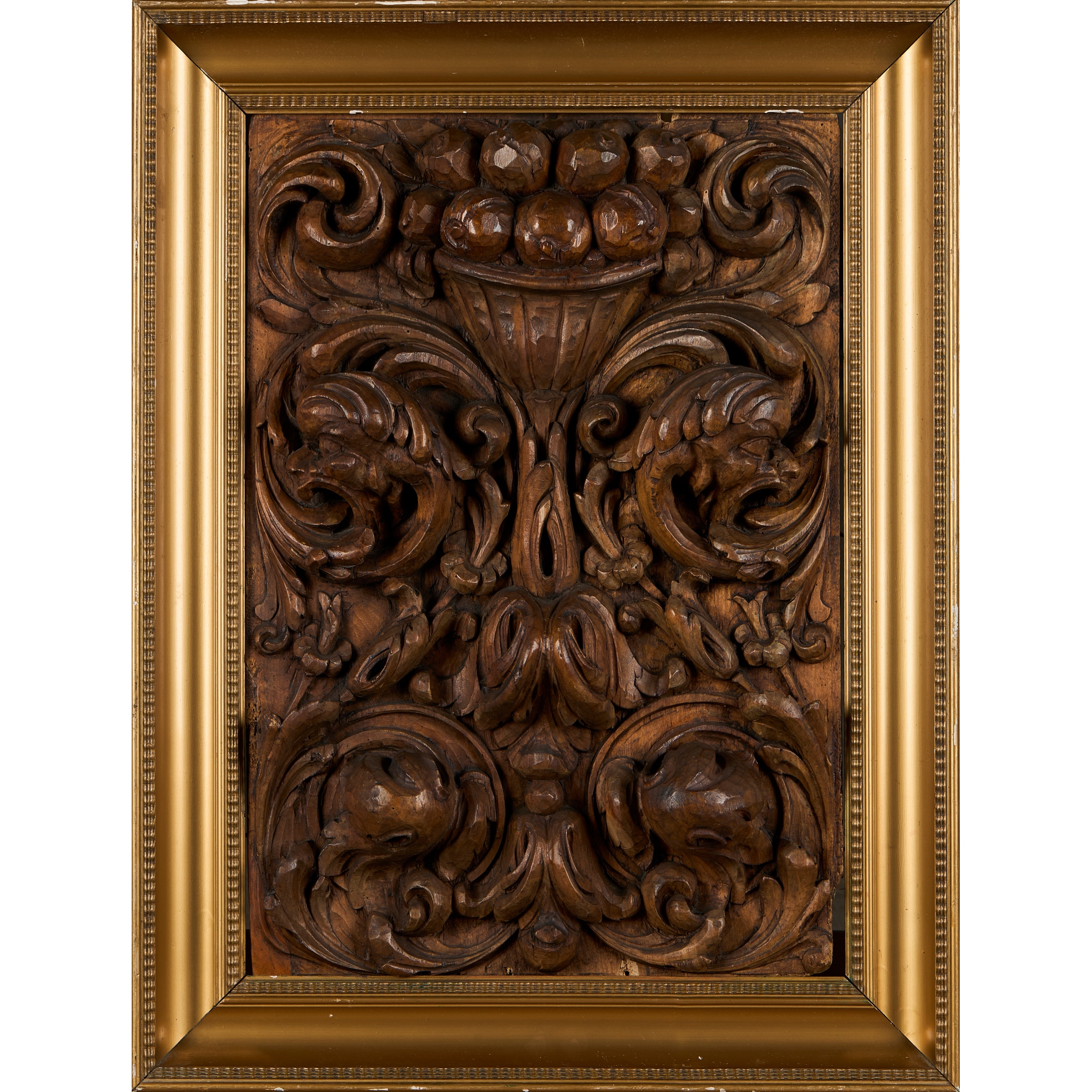 CARVED WALNUT PANEL
