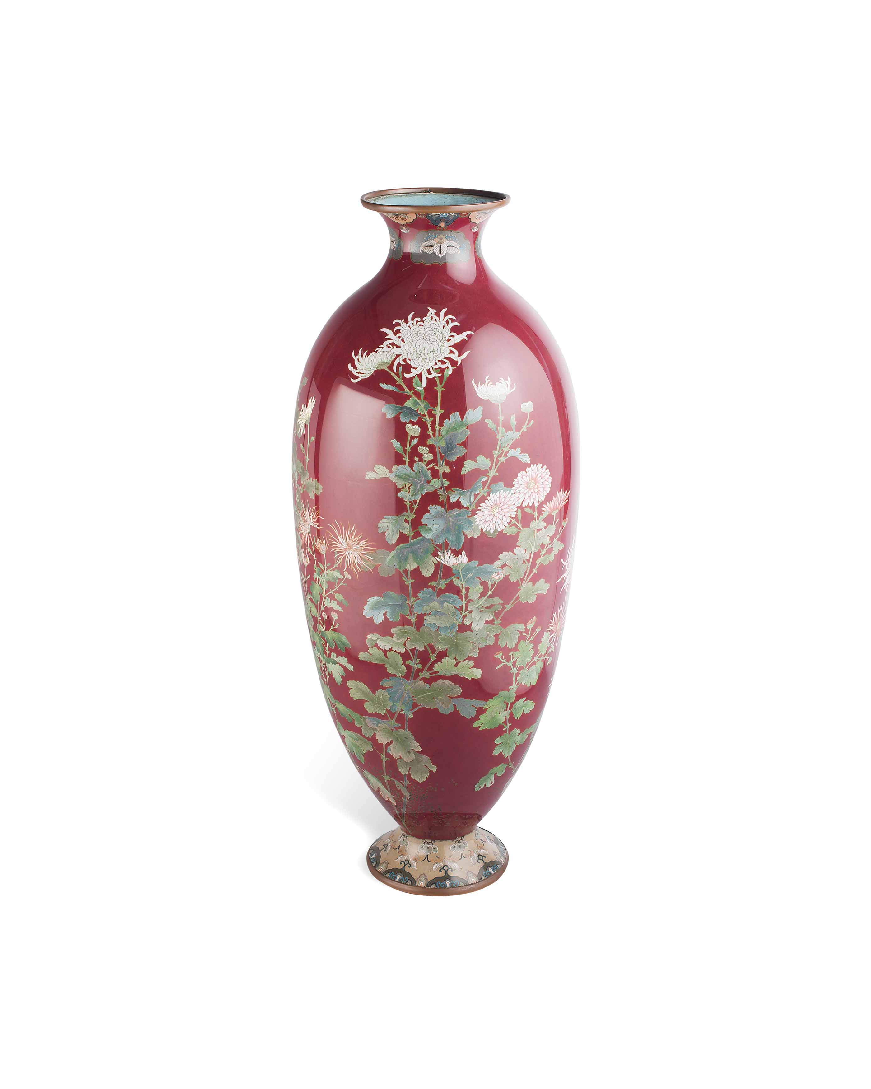 IMPRESSIVE LARGE JAPANESE CLOISONNÉ VASE