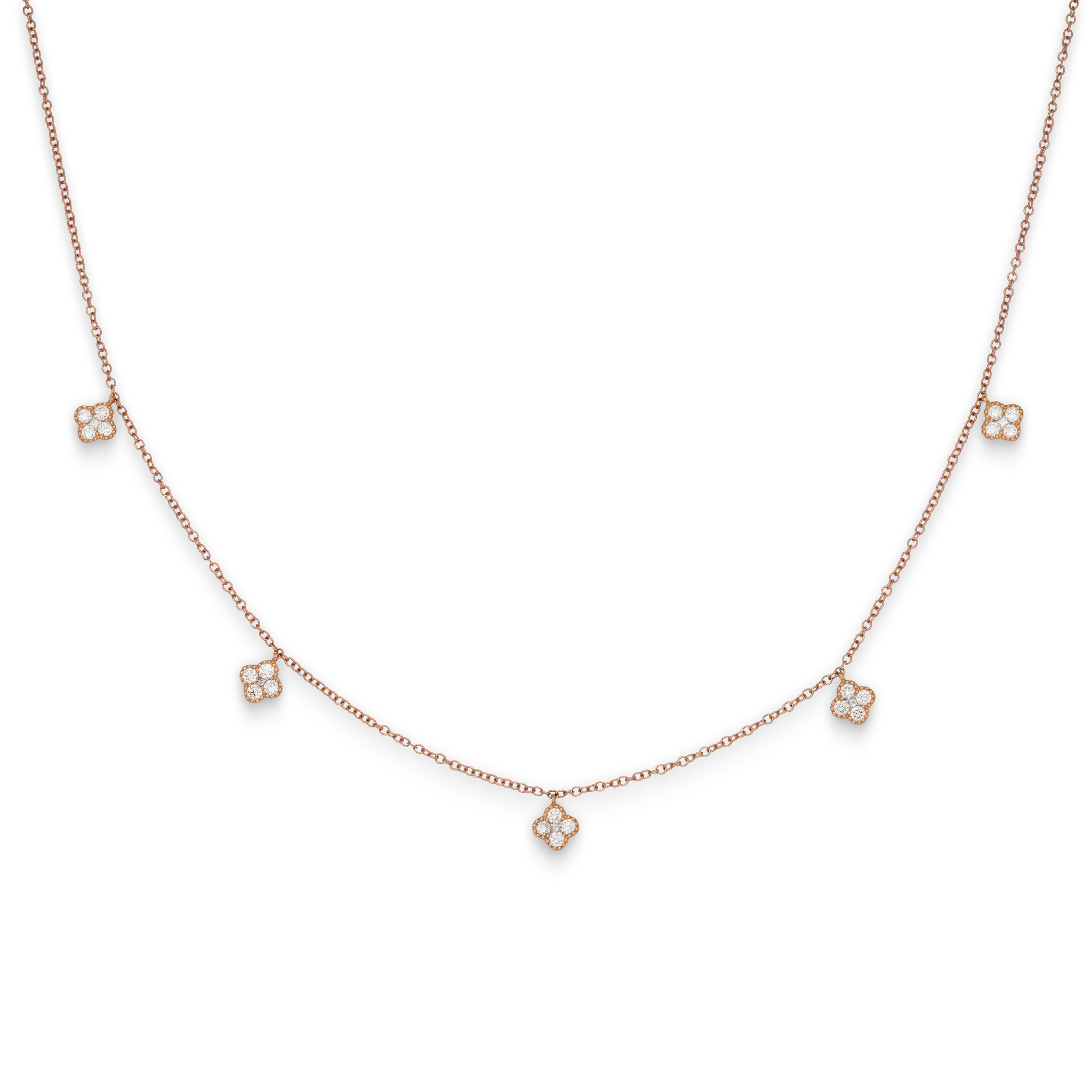 A diamond fringe necklace