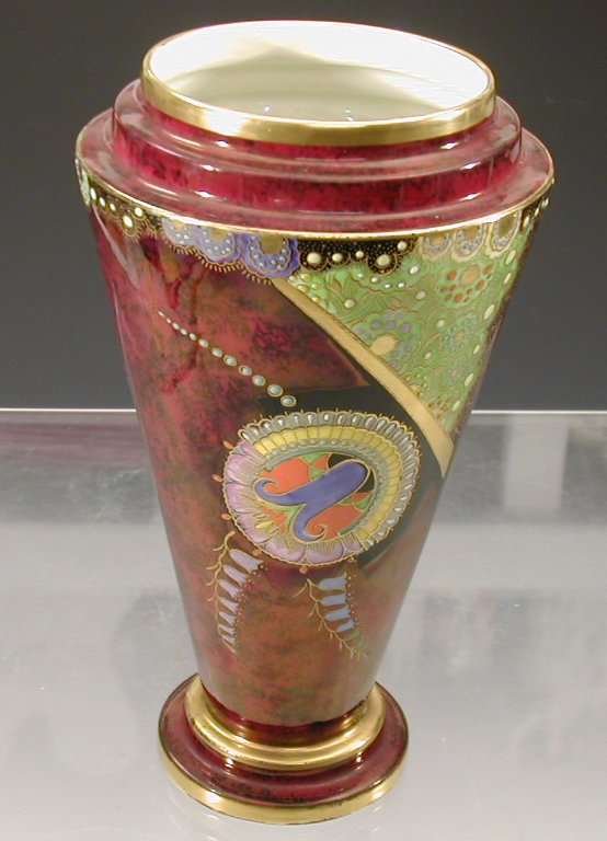 A Carlton Ware conical shaped vase