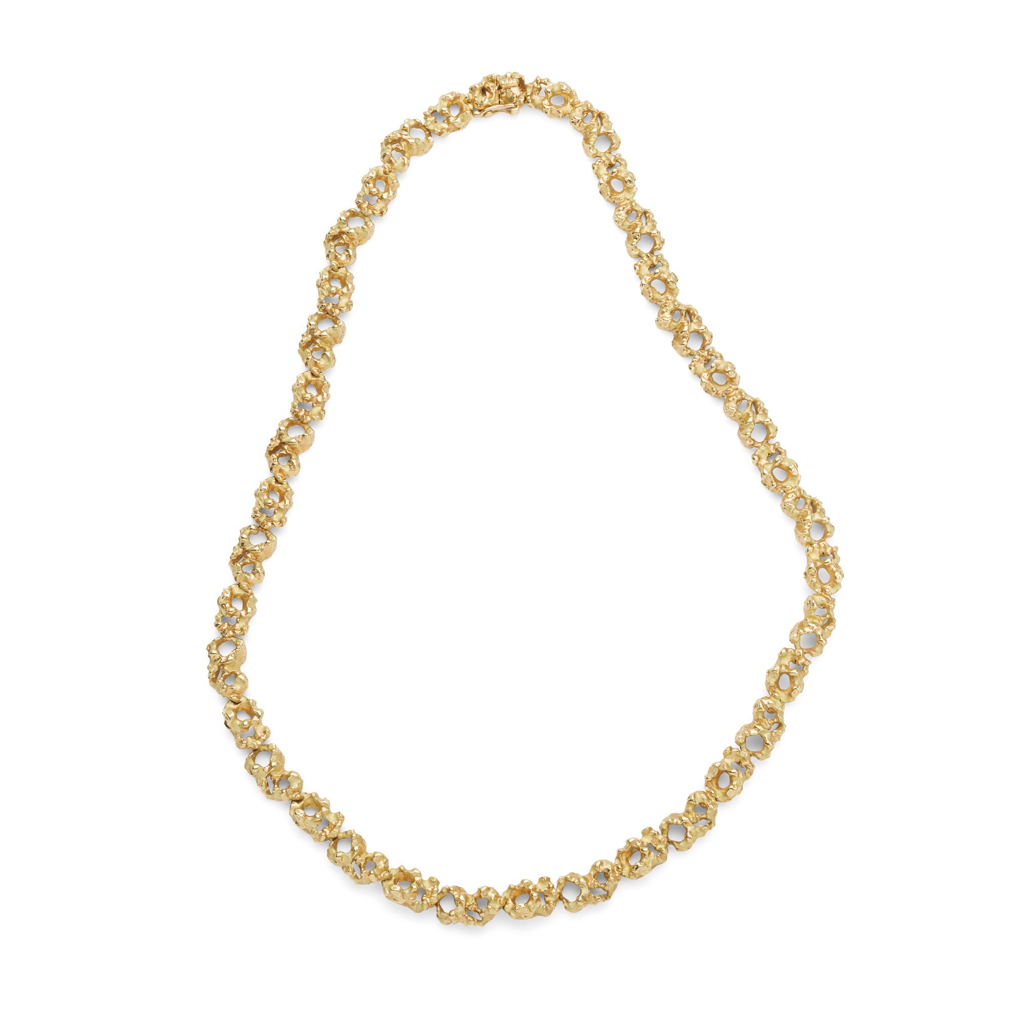 A French mid-20th century gold necklace