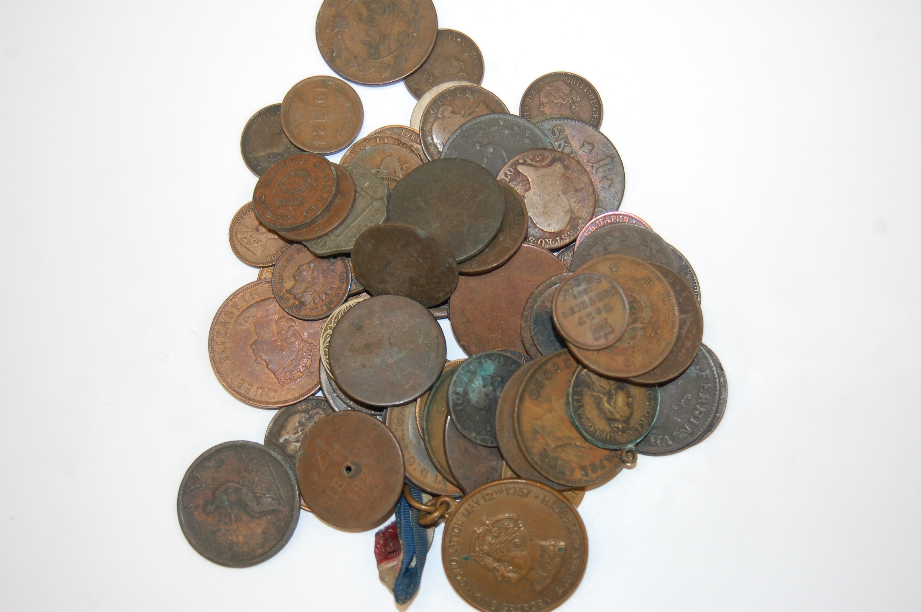 A large collection of world coins