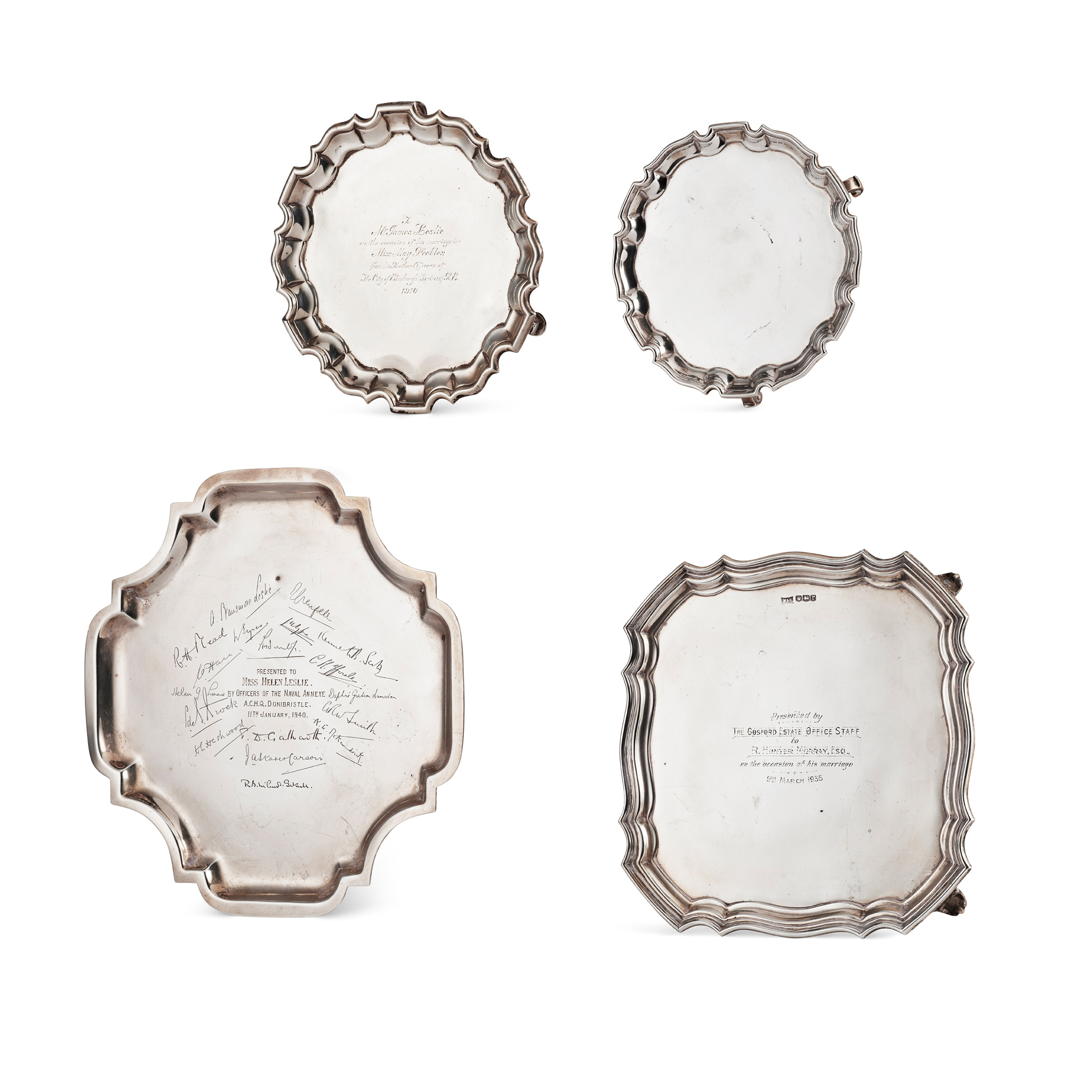 A COLLECTION OF EARLY 20TH CENTURY WAITERS AND CARD TRAYS