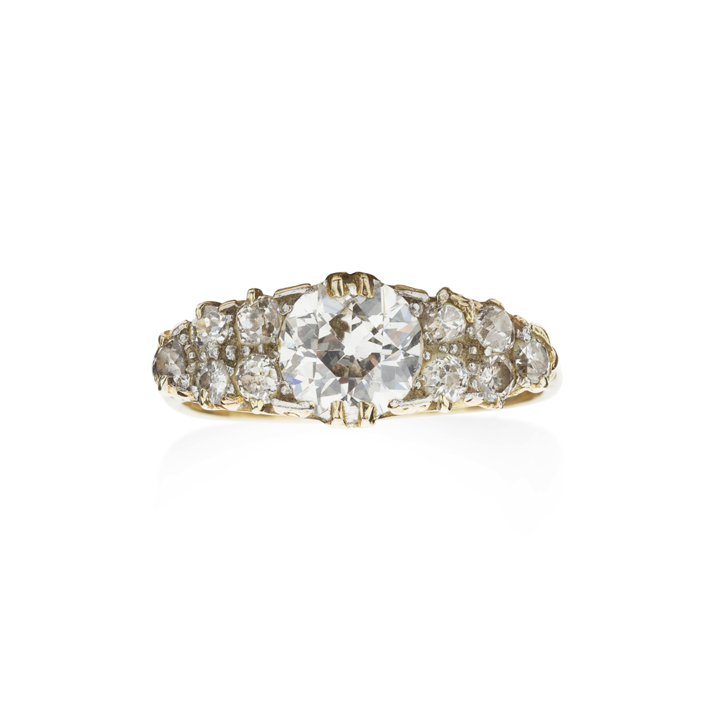 An early 20th century diamond set ring