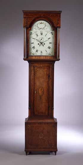 A George III inlaid mahogany 8-day longcase clock