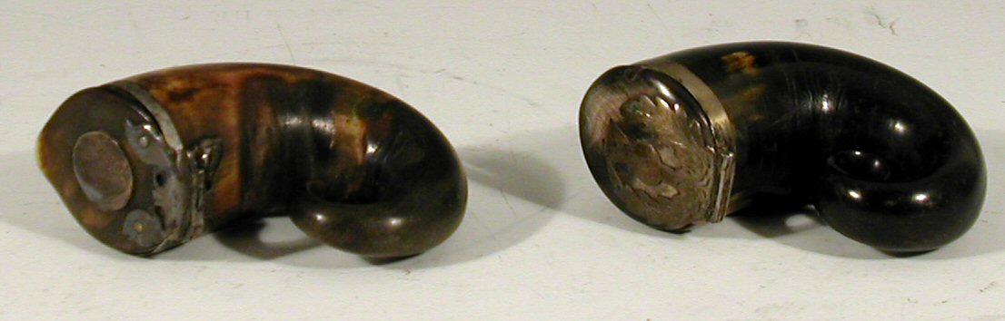 A 19th century Scottish horn snuff mull,