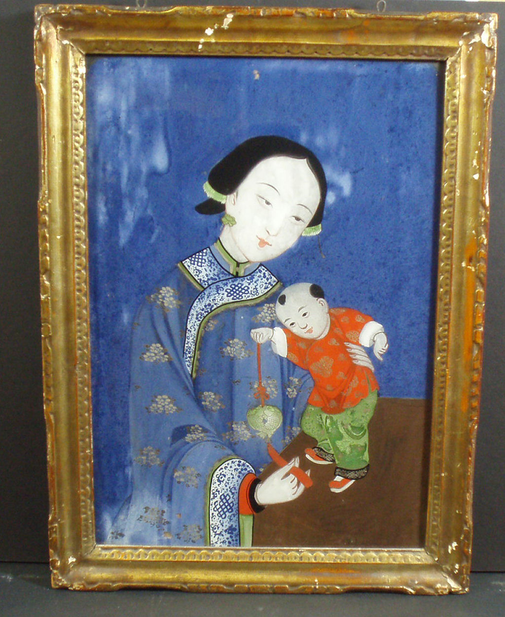 A 19th century Chinese reverse glass painting