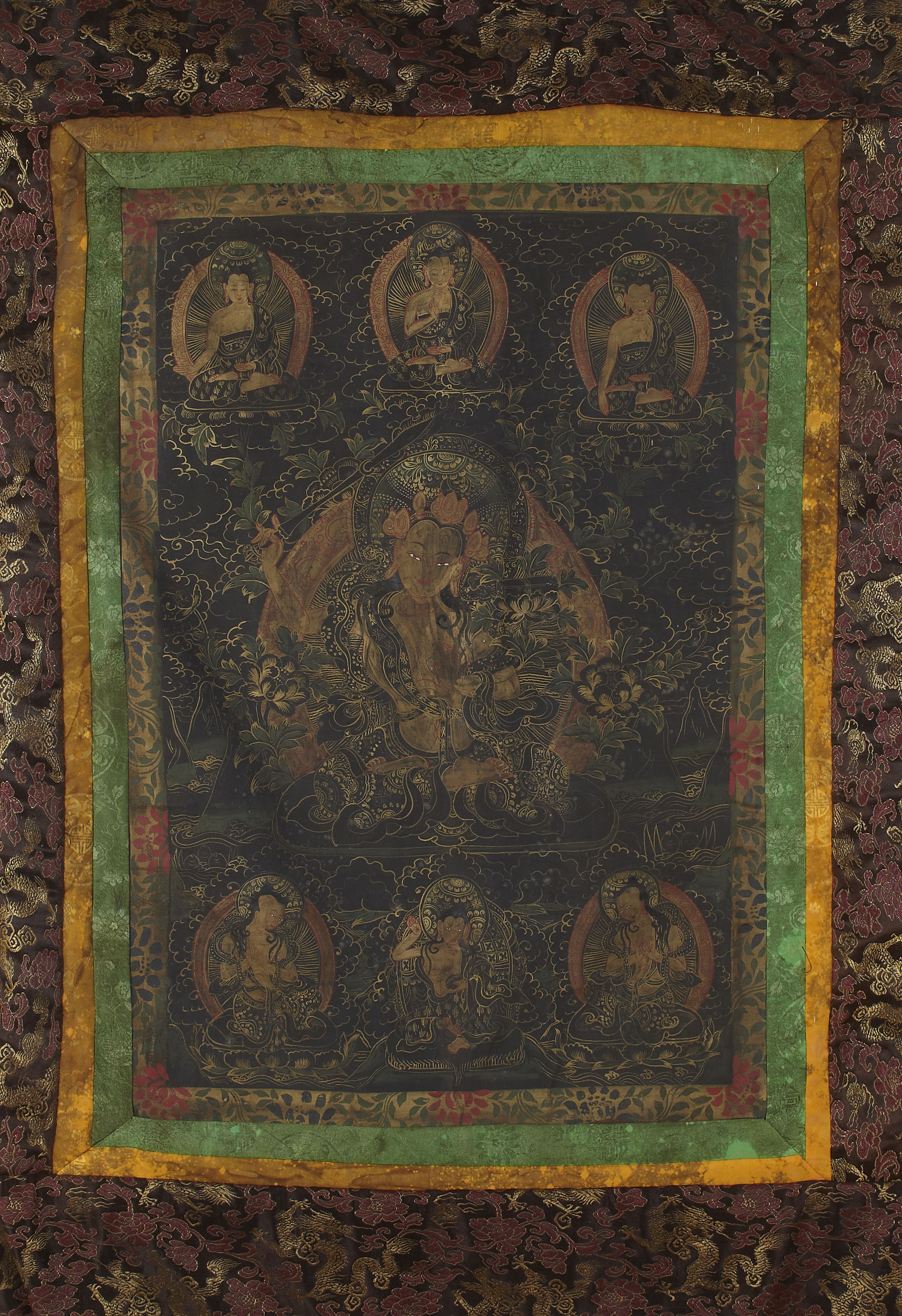 TIBETAN THANKA ON CLOTH