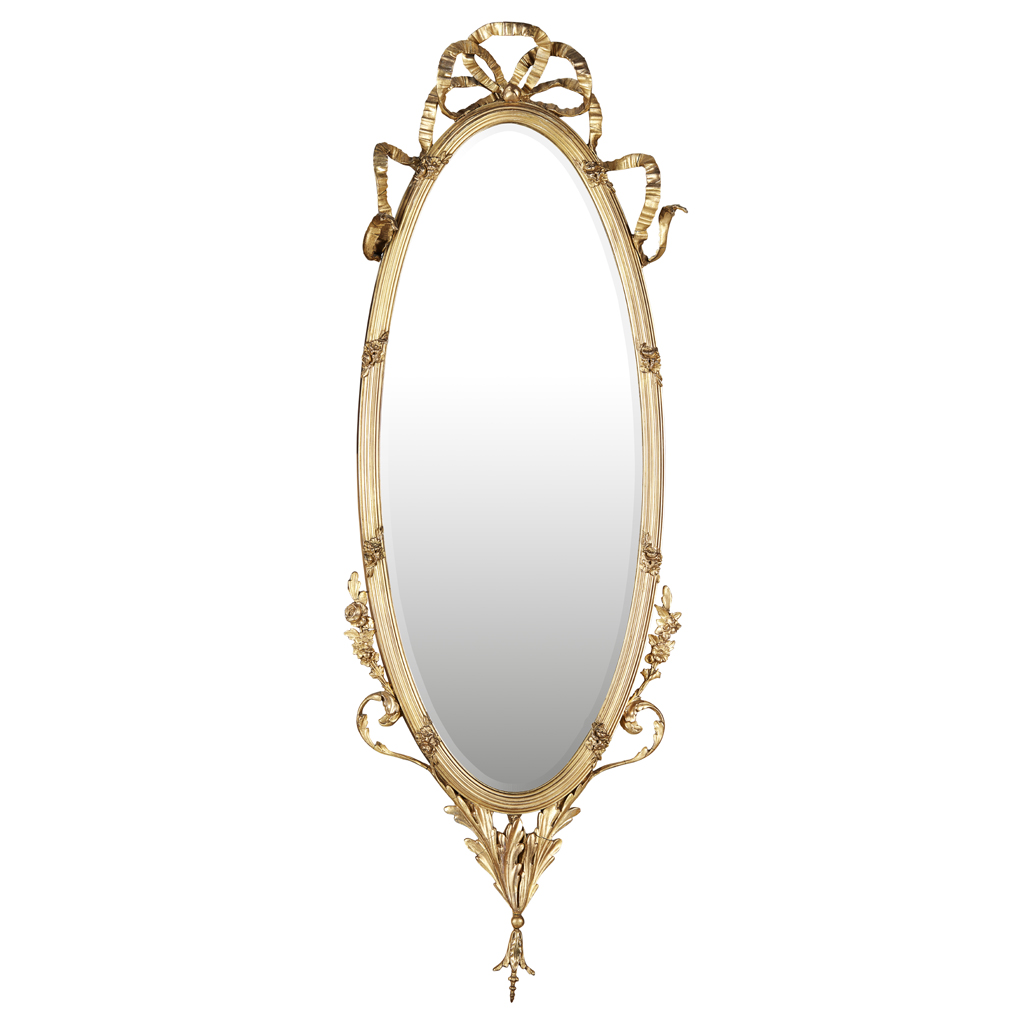 TWO GEORGIAN STYLE GILTWOOD MIRRORS