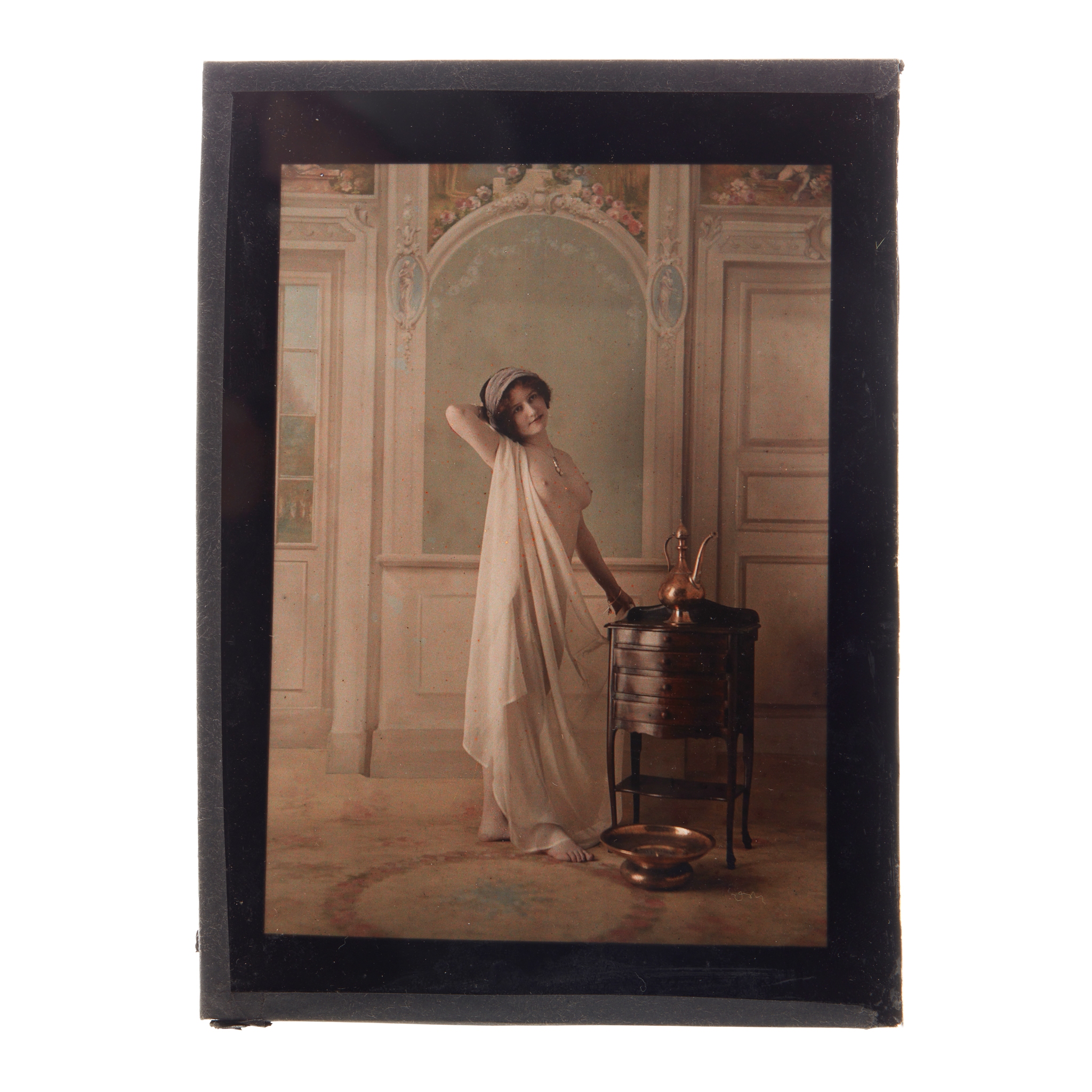 2 large glass autochromes