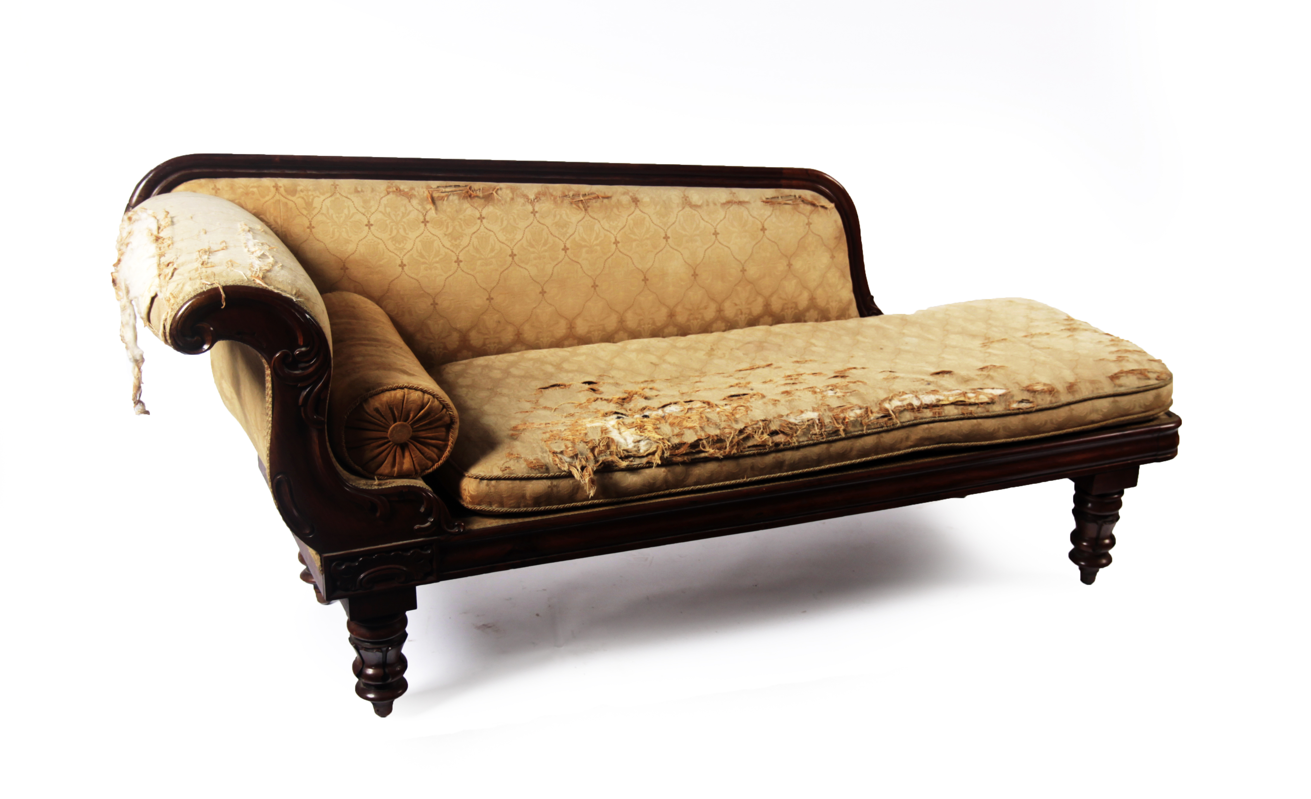 MAHOGANY CHAISE LONGUE