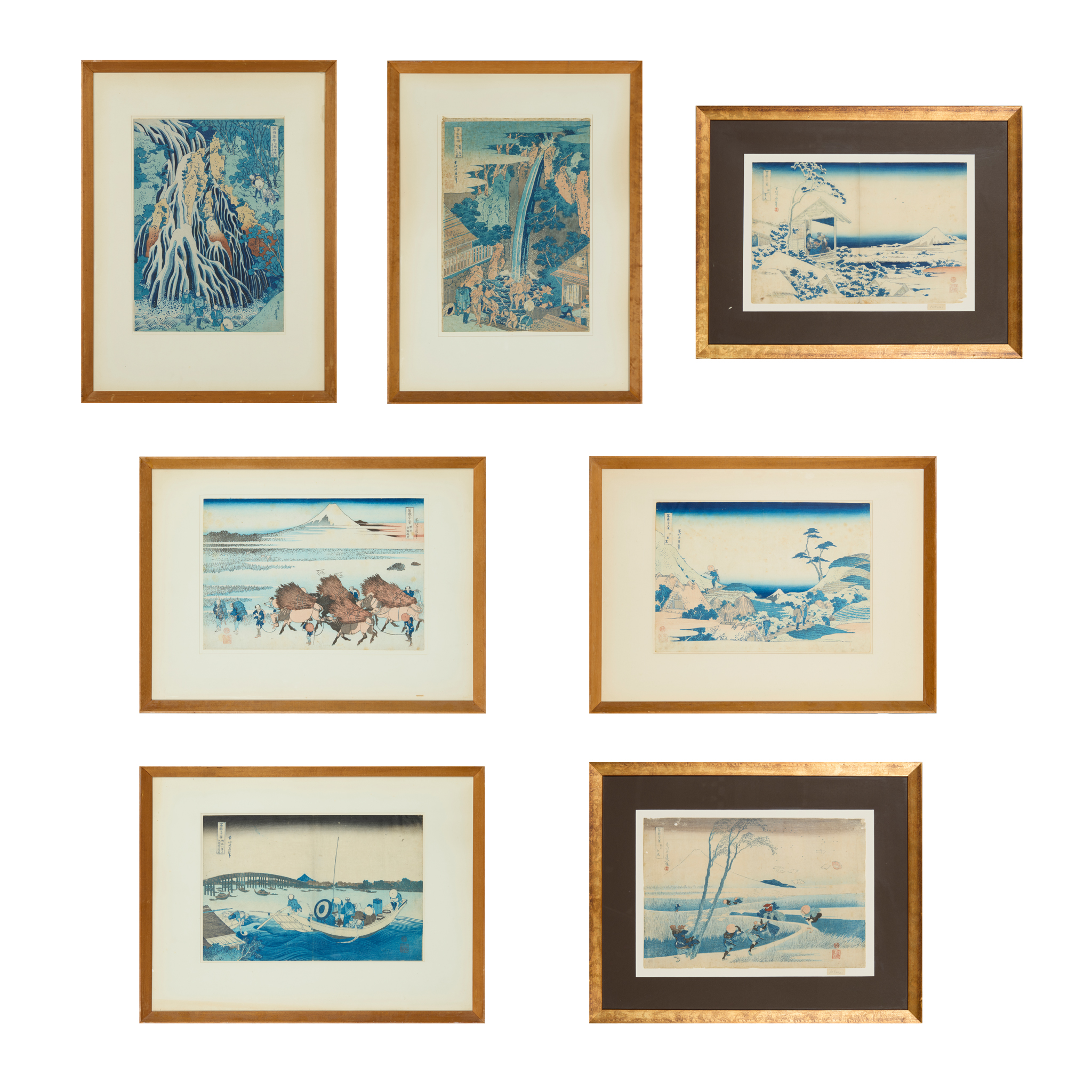 GROUP OF SEVEN JAPANESE WOODBLOCK PRINTS