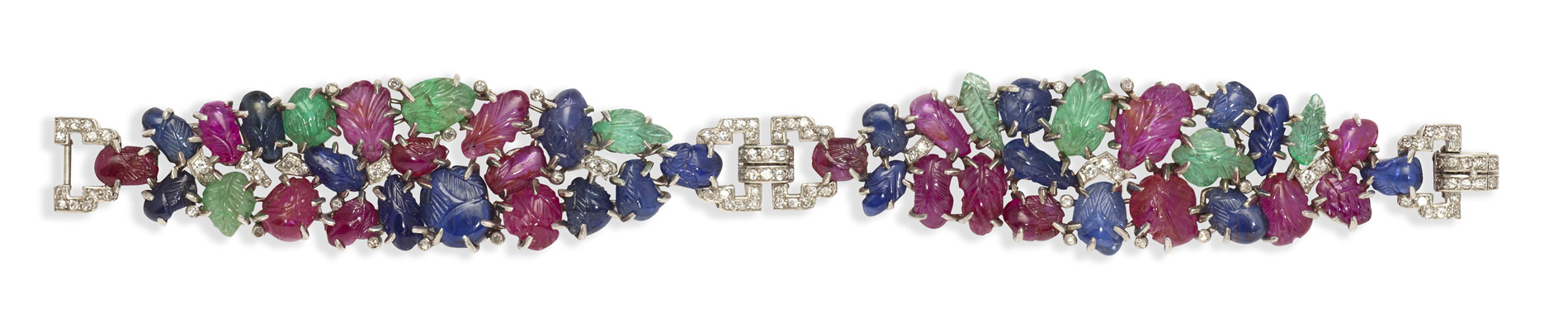 An early 20th century 'Tutti-Frutti' bracelet