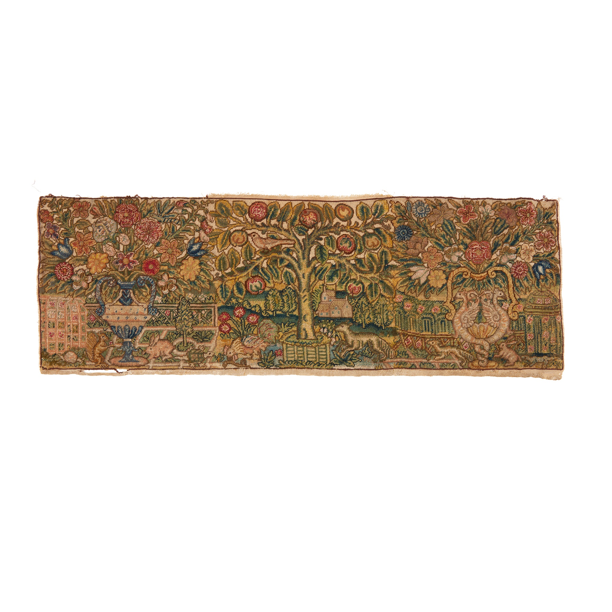 NEEDLEWORK VALANCE PANEL FRAGMENT
