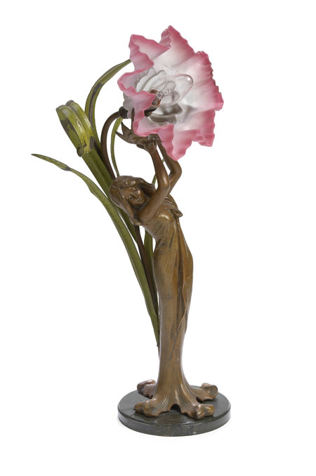 AN ART NOUVEAU TABLE LAMP