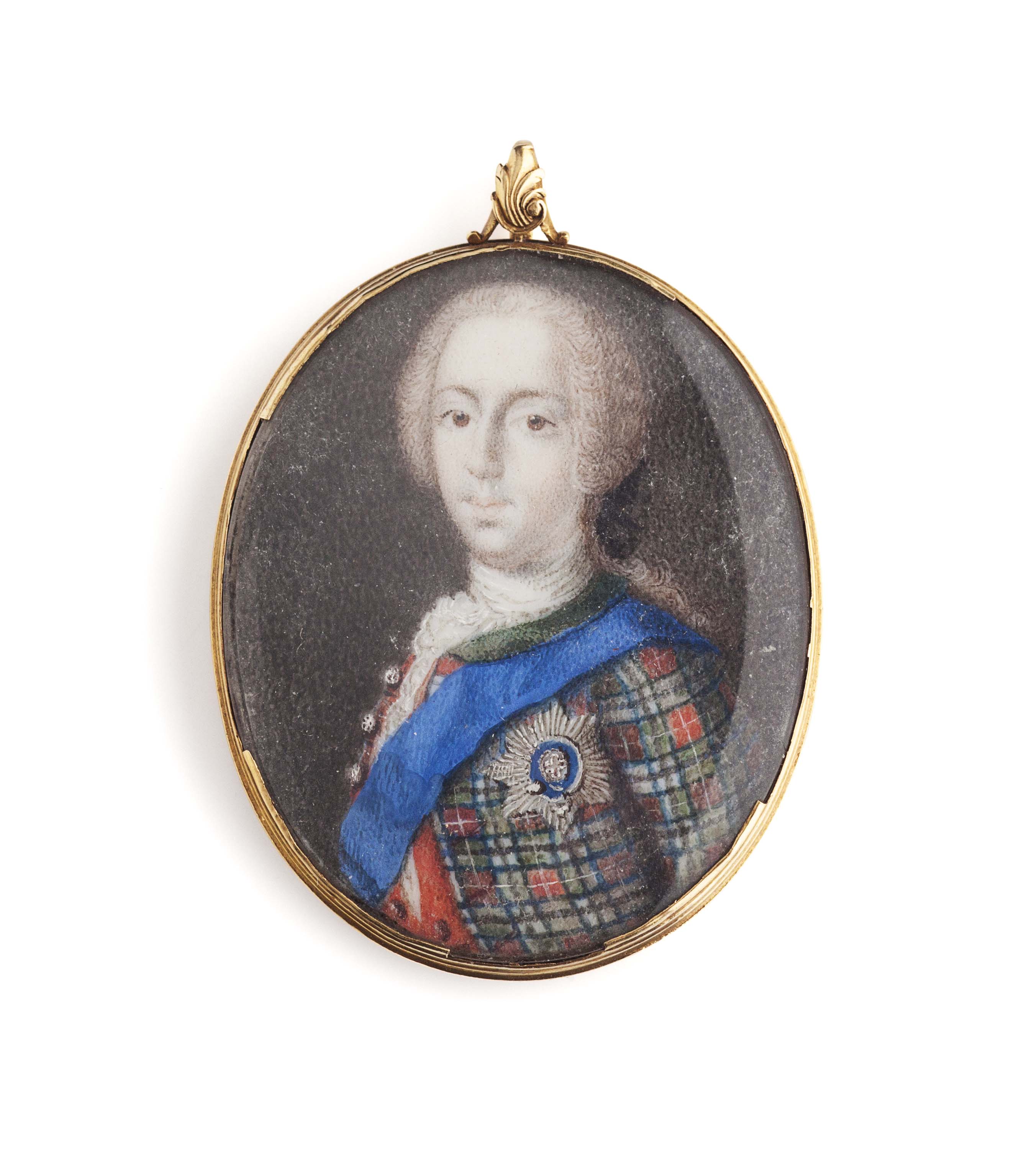 Attributed to Charles Dixon - An 18th century portrait miniature of Prince Charles Edward Stuart