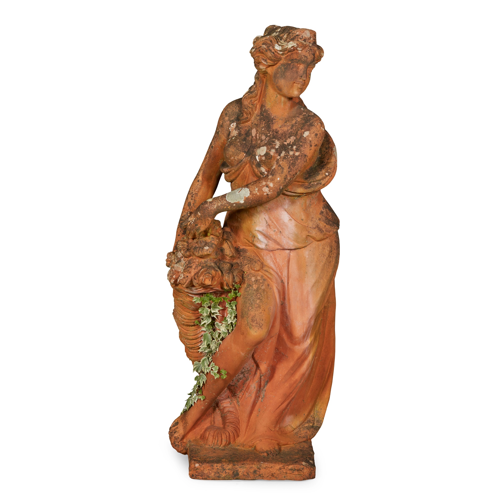 LARGE TERRACOTTA FIGURE OF FLORA