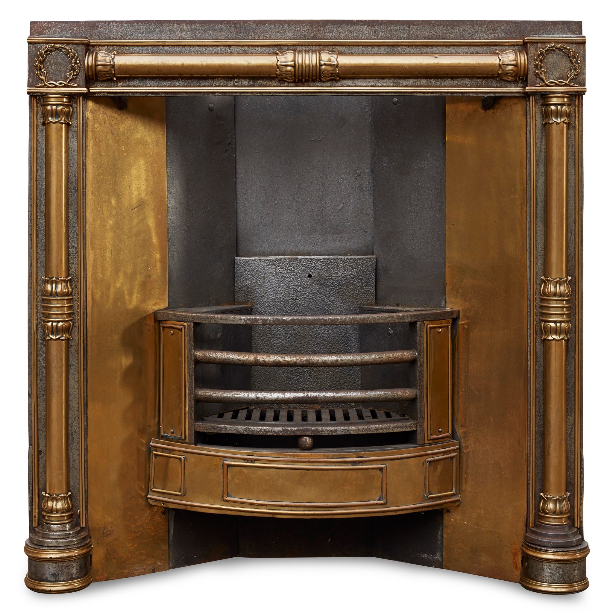 REGENCY BRASS, STEEL, AND IRON REGISTER GRATE