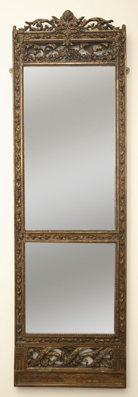 A pair of French giltwood wall mirrors