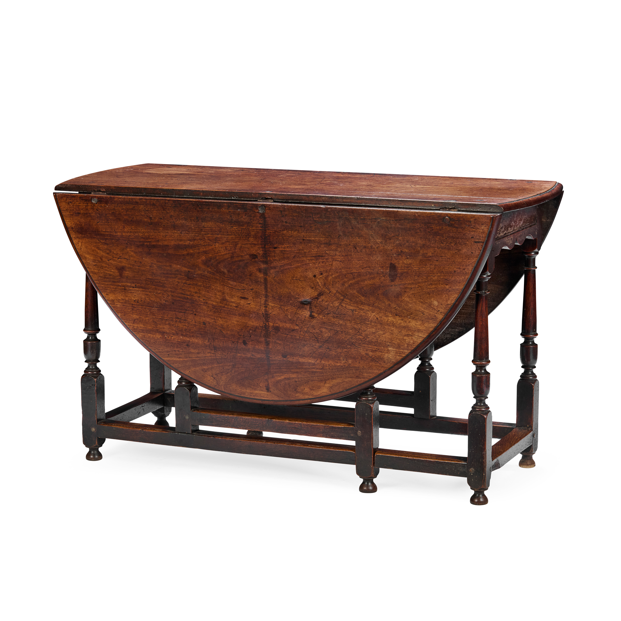 GEORGE II WALNUT DROP-LEAF GATELEG TABLE