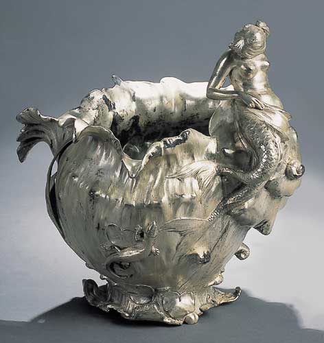 A WMF Art Nouveau electroplated jardiniere