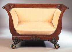 A Scandinavian Biedermier mahogany love seat