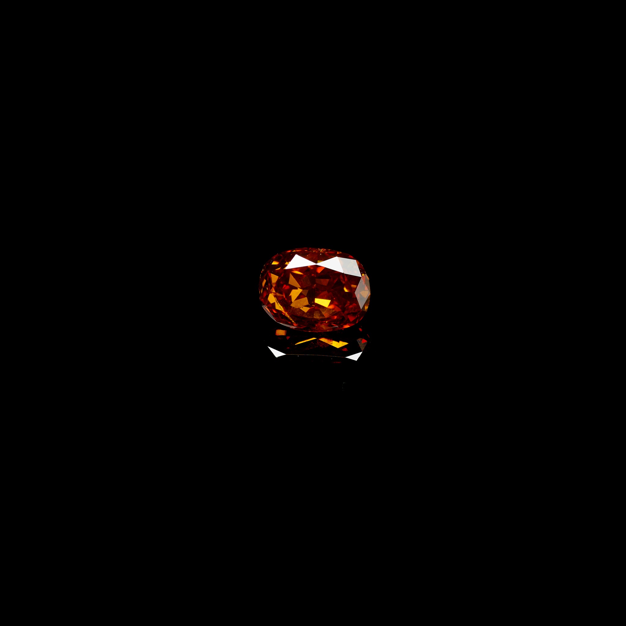 An unmounted coloured diamond