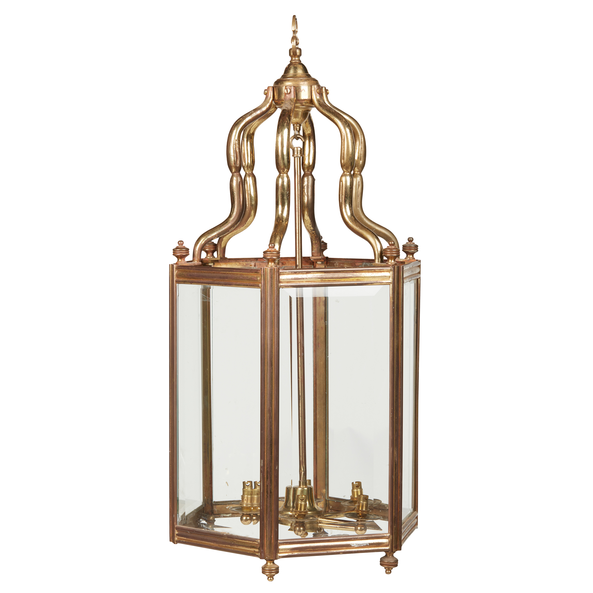 GEORGIAN STYLE BRASS HALL LANTERN