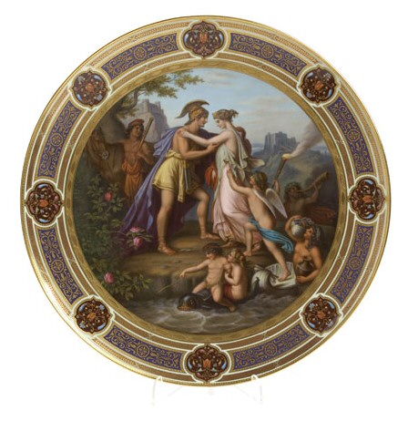 An early 20th century Vienna circular charger