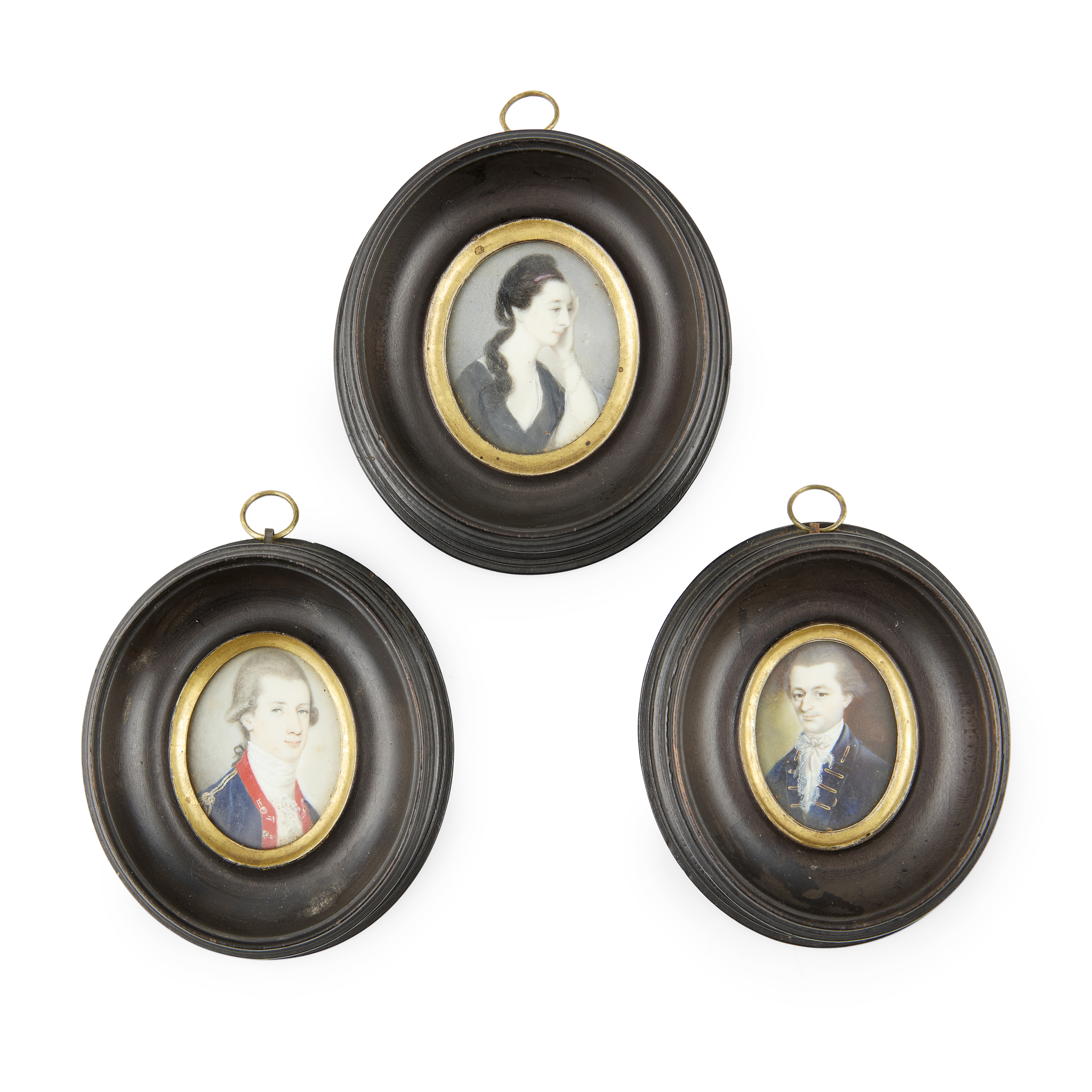 THREE GERMAN SCHOOL PORTRAIT MINIATURES