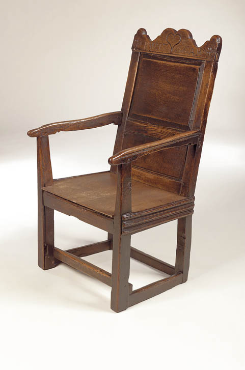 An oak commode chair,