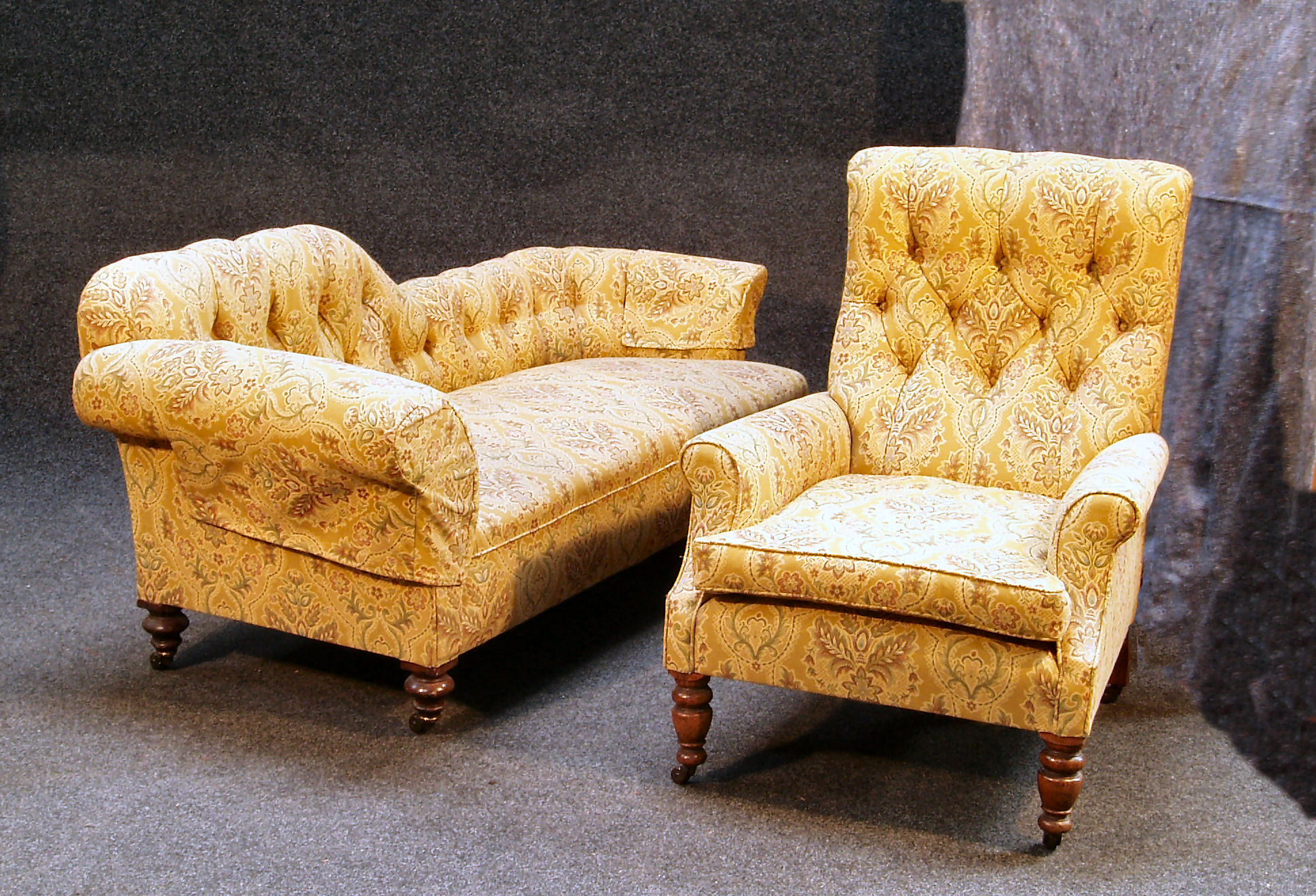 A late Victorian three piece suite