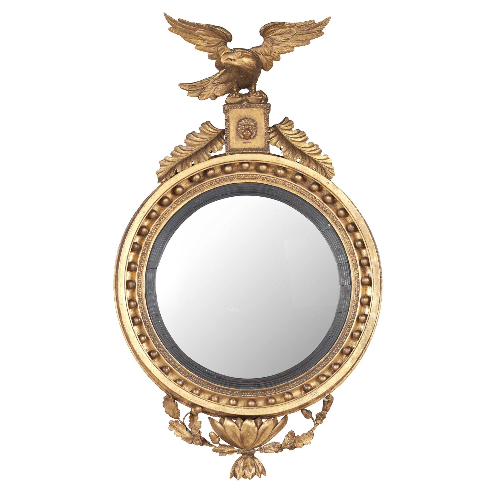 REGENCY GILTWOOD CONVEX MIRROR