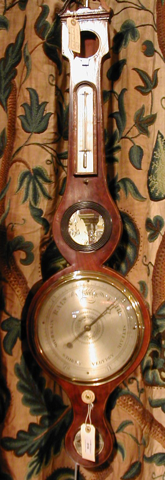 G Kalliborgo, Banbury A George III mahogany case banjo barometer,