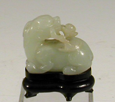 A Chinese carved jade Dog of Fo,