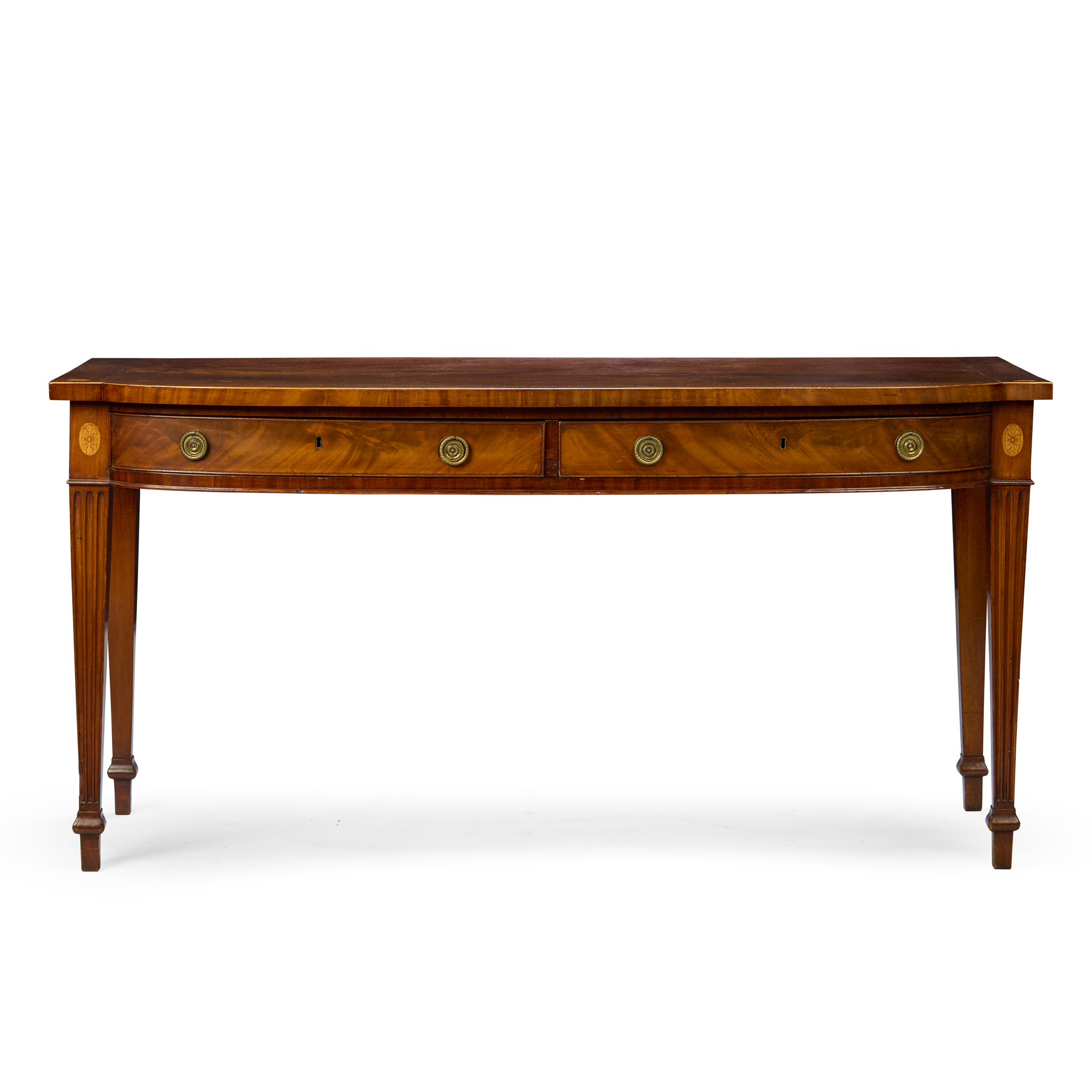 GEORGE III MAHOGANY AND INLAID SERVING TABLE