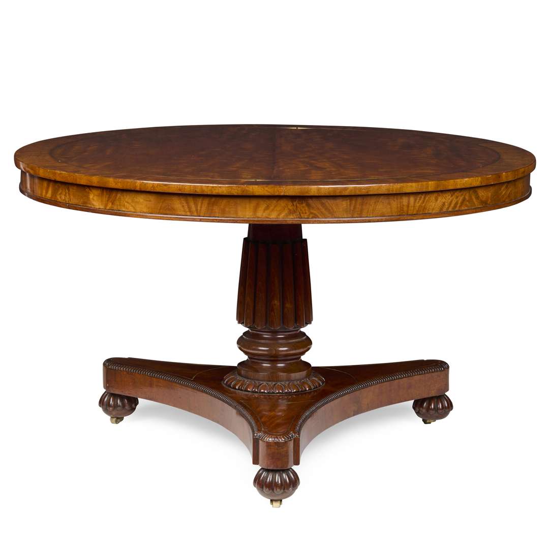 Mahogany & Brass Inlaid Breakfast Table Mahogany & Brass Inlaid Breakfast Table