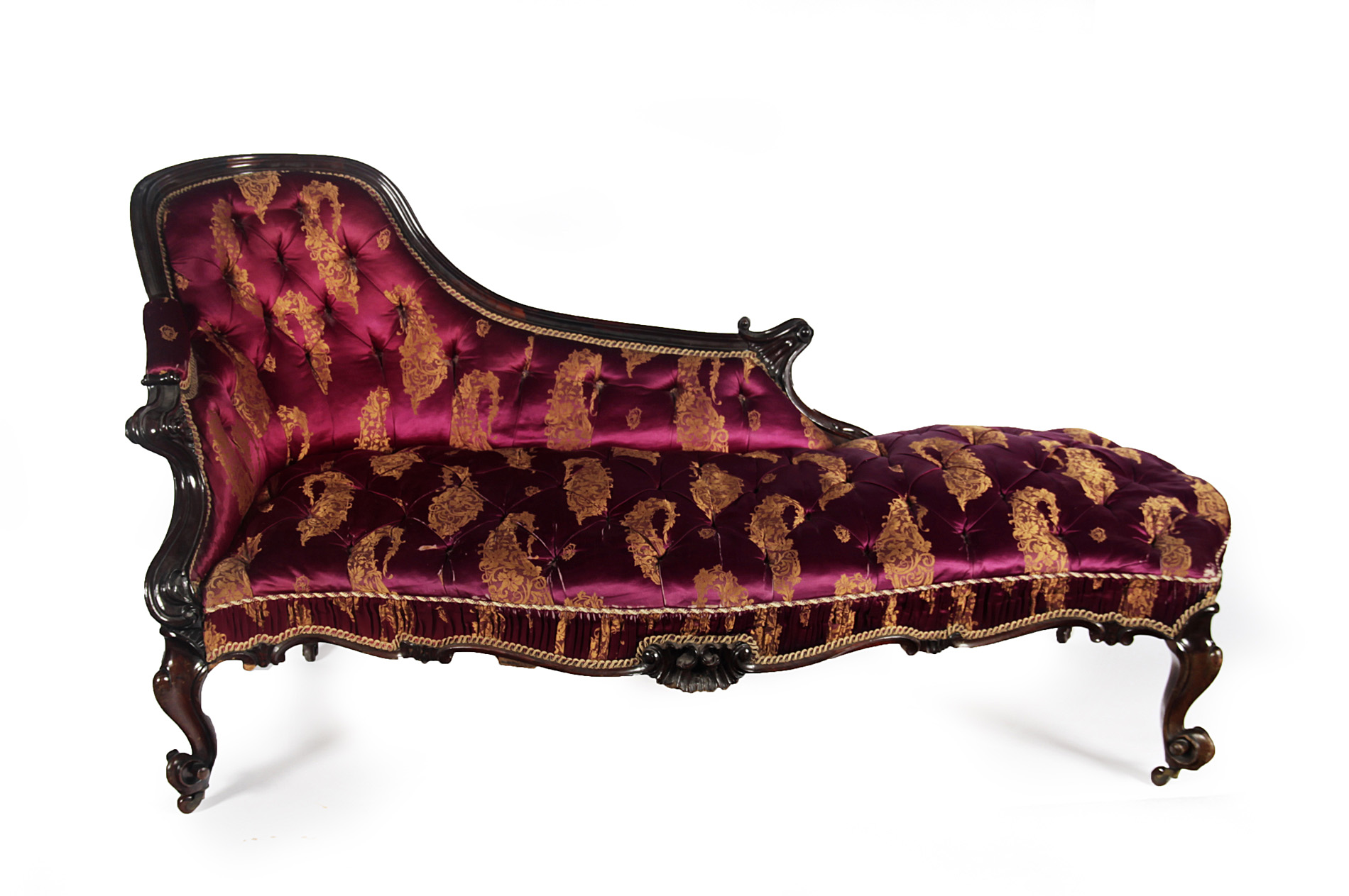 VICTORIAN ROSEWOOD CHAISE LONGUE