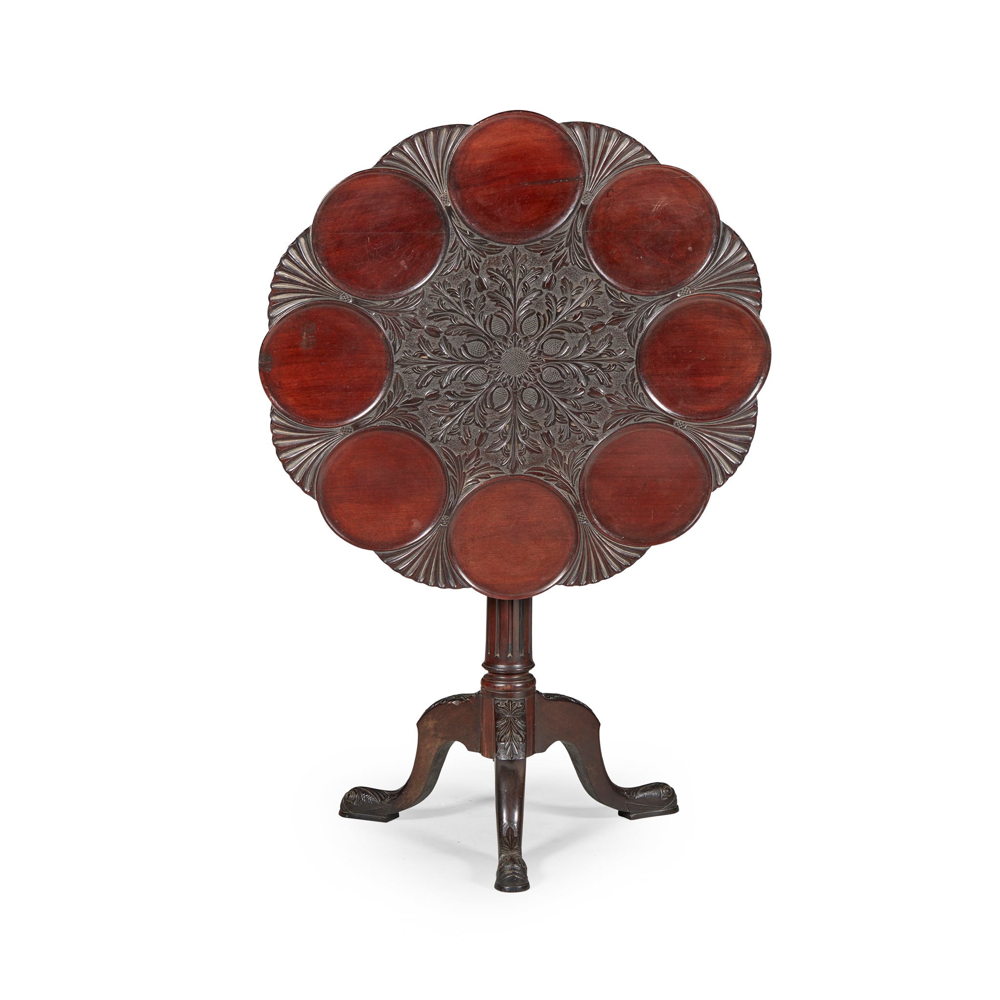 GEORGIAN STYLE MAHOGANY SUPPER TABLE