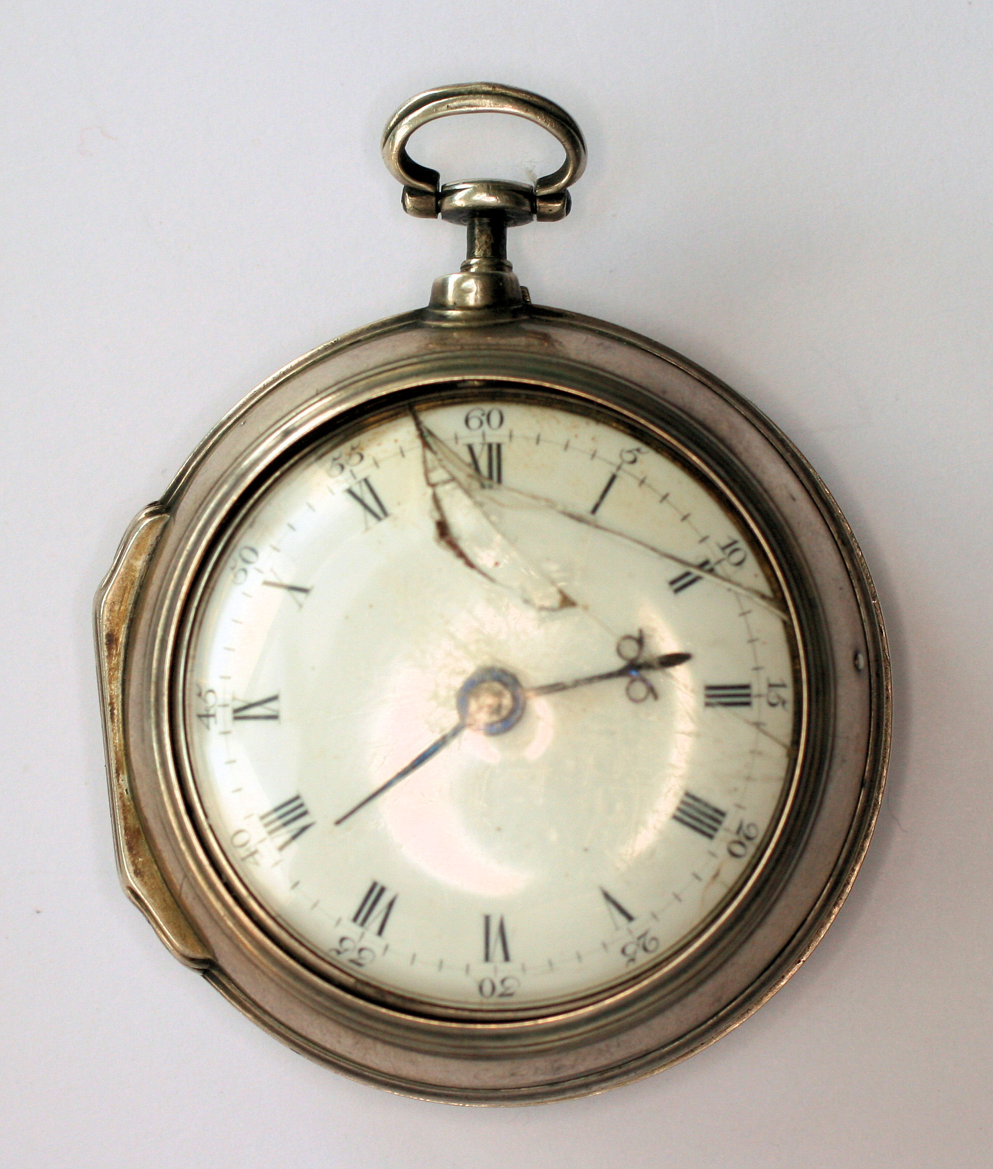 THOMAS JACKSON - a silver pair cased verge pocket watch