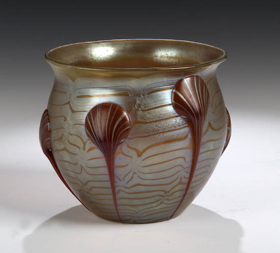 A Loetz iridescent glass bowl