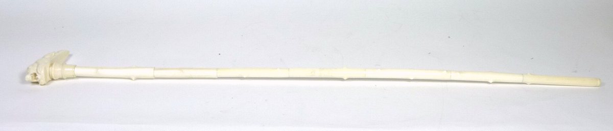 CHINESE CARVED IVORY WALKING CANE