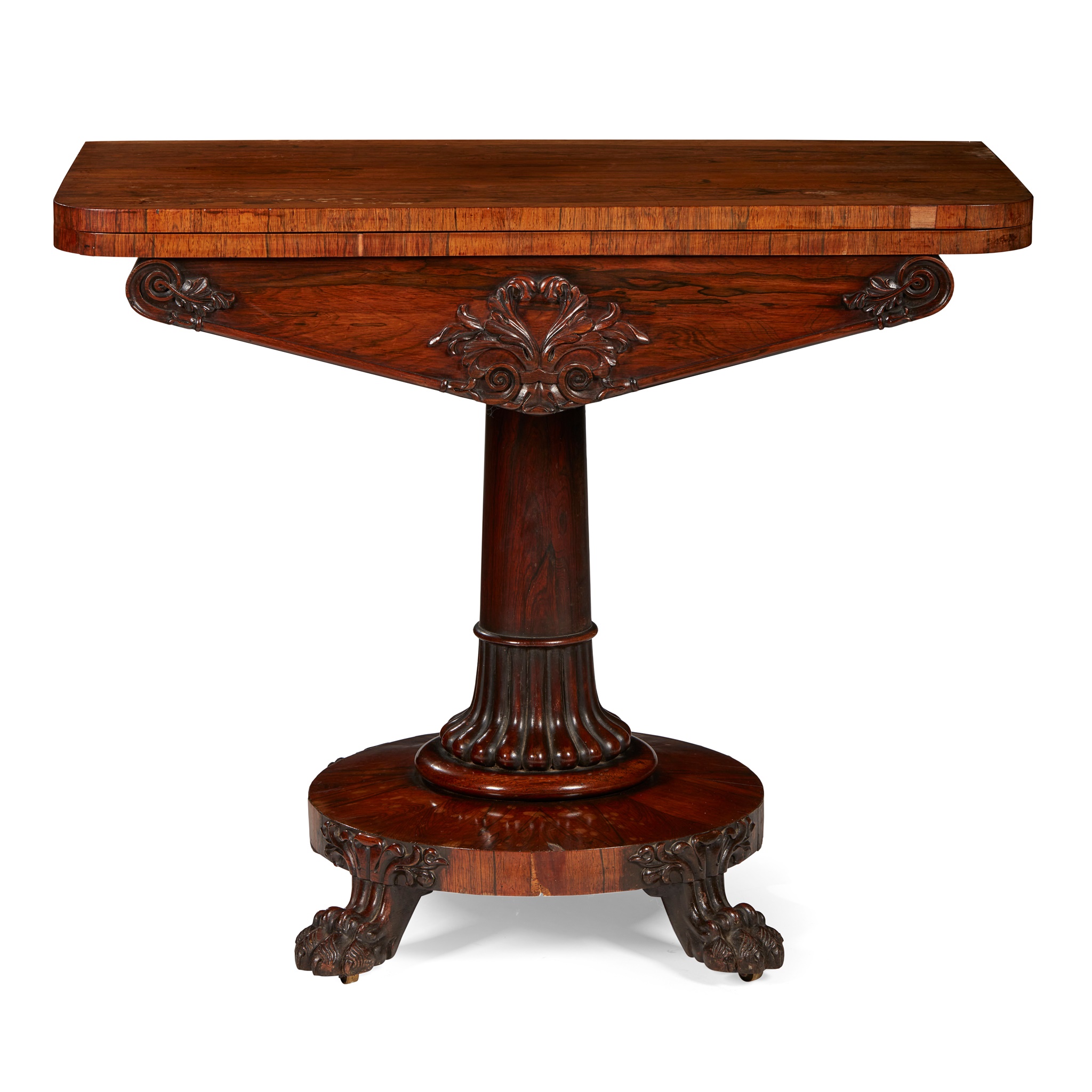 GEORGE IV ROSEWOOD CARD TABLE