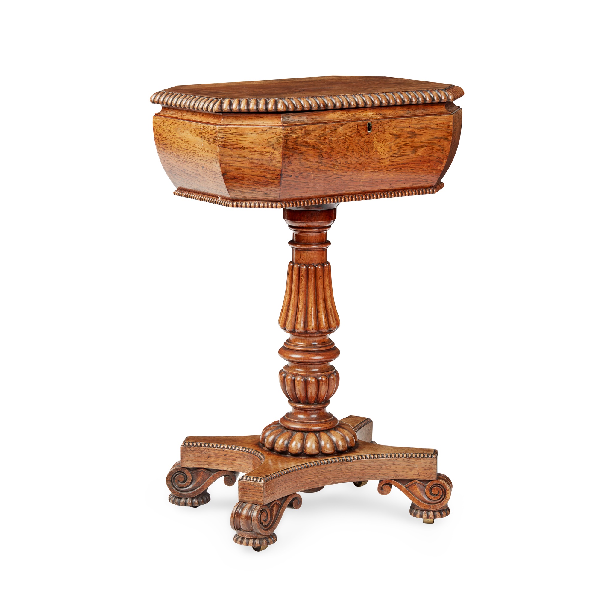 WILLIAM IV ROSEWOOD TEAPOY