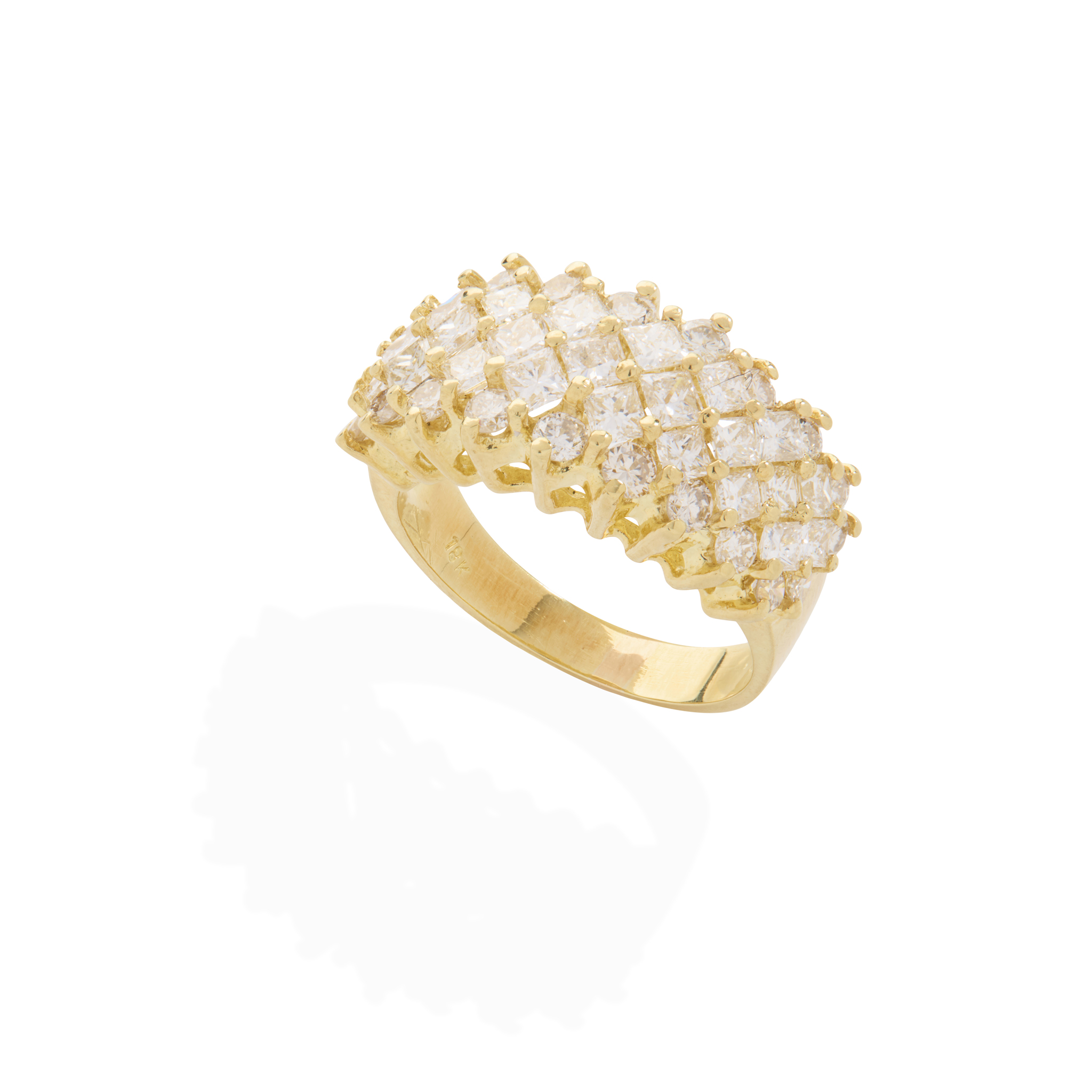 A diamond dress ring in 18ct gold