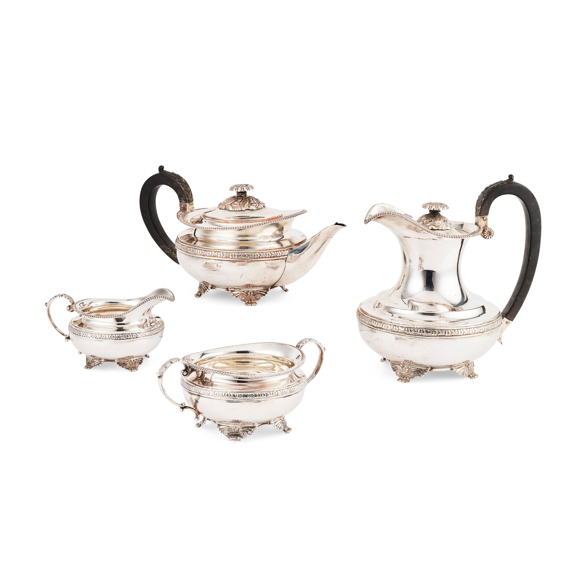 A GEORGE V FOUR-PIECE TEA-SERVICE