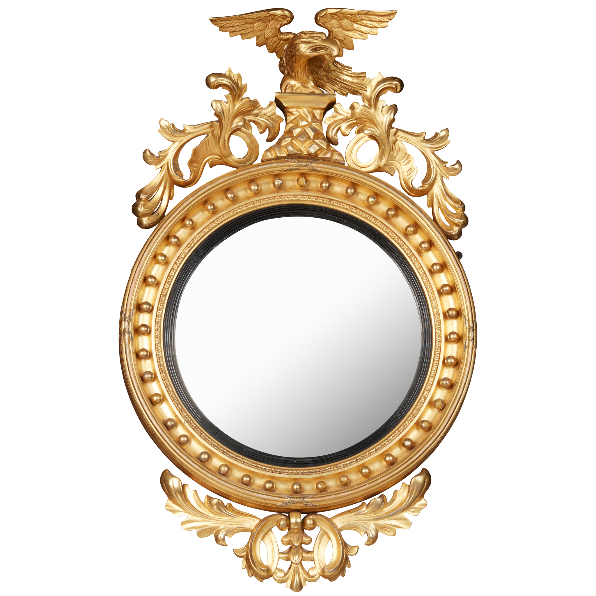 REGENCY GILTWOOD CONVEX MIRROR