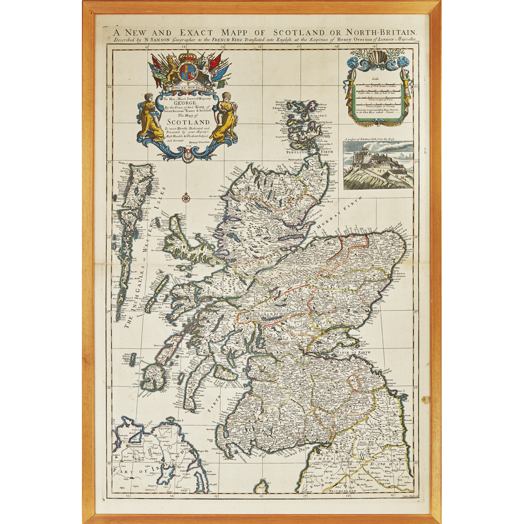 Map of Scotland, 1715 - Nicolas Sanson, d'Abville - Henry Overton - Sutton Nicholls