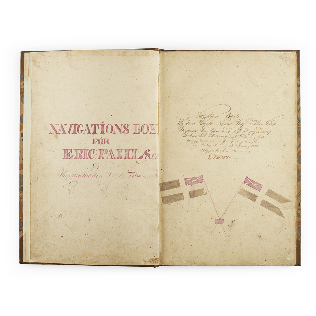 Scandinavian navigation manuscript, and a ship's account book