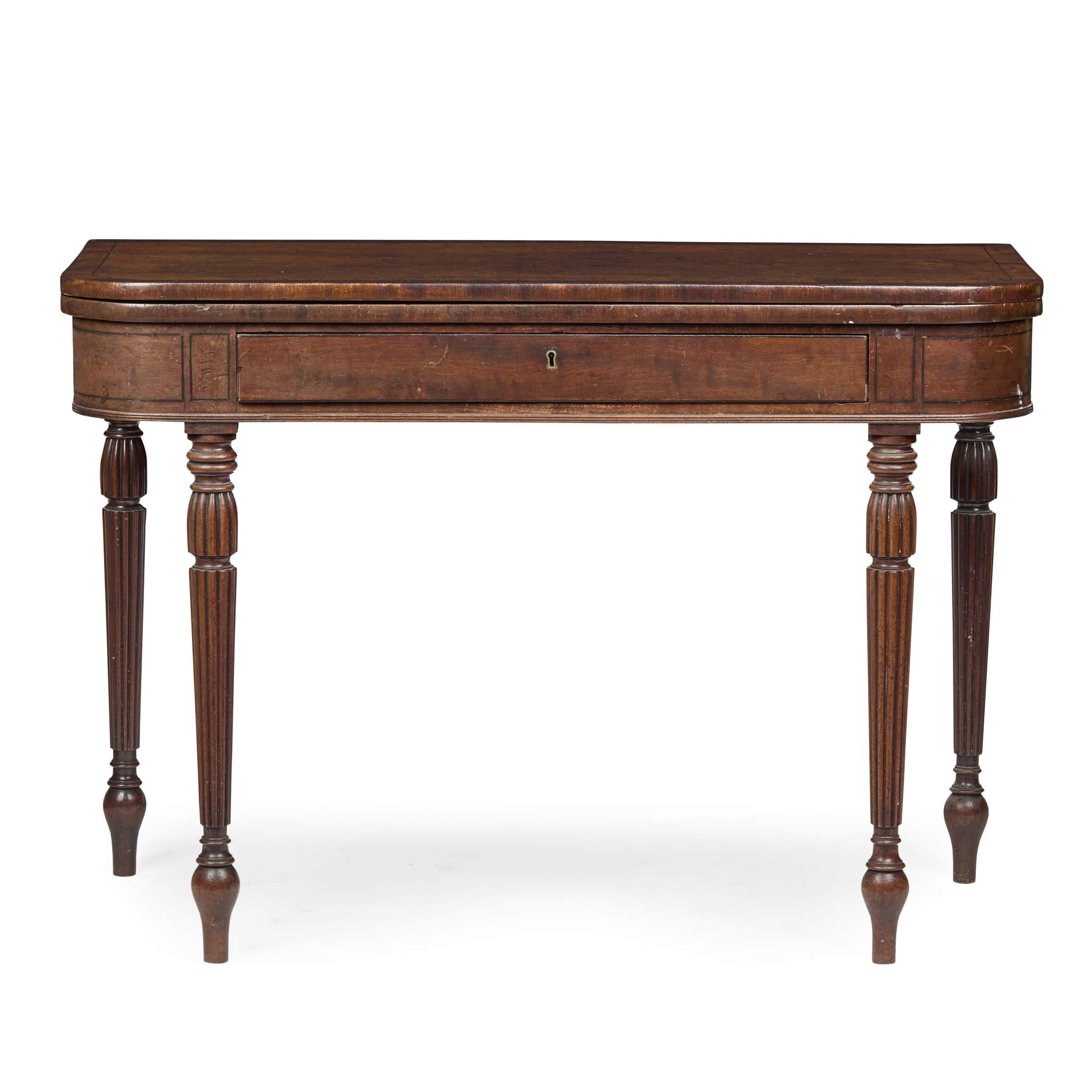 REGENCY MAHOGANY FOLD-OVER TEA TABLE